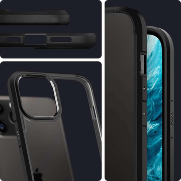 Kryt Spigen Ultra Hybrid pro Apple iPhone 12/12 Pro 6.1 Matte Black Alogy sklo