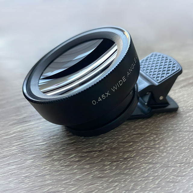 Objektiv Objektiv pro smartphone Sada 2v1 Alogy Klip na objektiv 0,45X Makro 12,5X široký