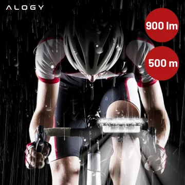 Fahrradlicht vorne Halogen LED-Licht Fahrradbeleuchtung für den vorderen Fahrradlenker Mocna 900lm Alogy 610 schwarz