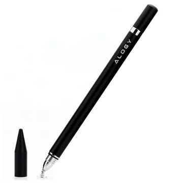 Kapacitní dotykový stylus Alogy 2 v 1 pro obrazovku telefonu a tabletu s perem Černá
