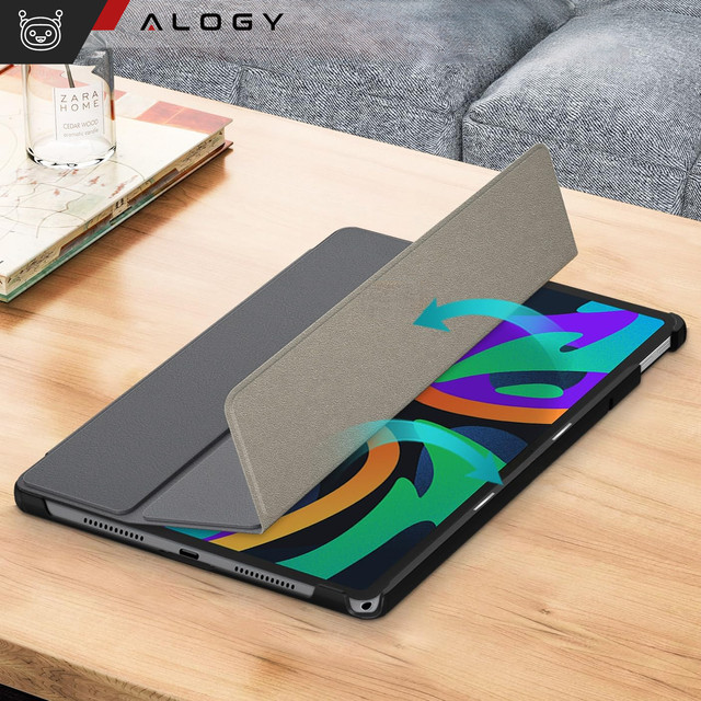 Pouzdro pro Lenovo Tab M11 10,95" TB330FU / TB330XU / TB331FC Knižní obal s překlápěcím pouzdrem Kryt pouzdra Alogy Šedý