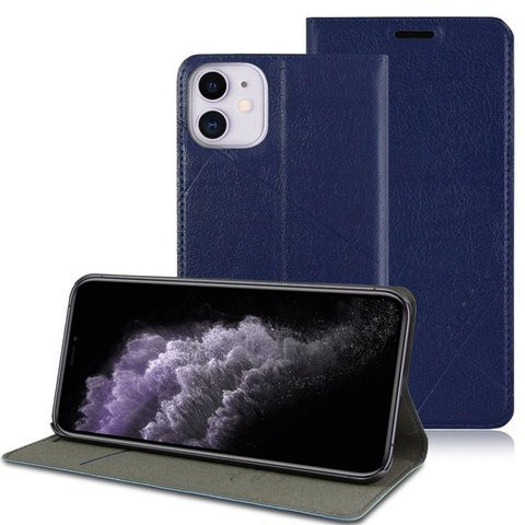 Kožené pouzdro Flip Wallet Alogy pro Apple iPhone 11 Navy