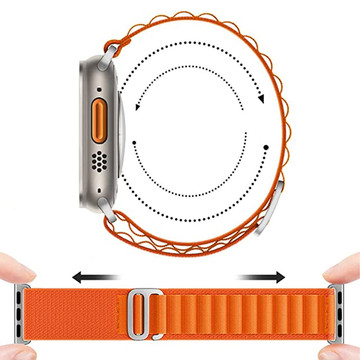 Sportovní řemínek Alogy pro Apple Watch 4/5/6/7/8/SE/Ultra (42/44/45/49 mm) oranžový