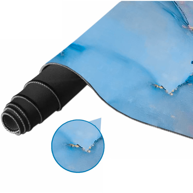 Stolní podložka pod myš klávesnice Protiskluzová herní ochranná podložka XXL 90x40 Alogy Marble modrá