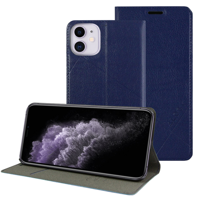 Flip Wallet Alogy Leather Case for Apple iPhone 11 Navy