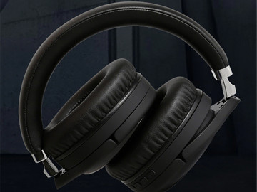 Alogy On-Ear Wireless Headphones with ANC Bluetooth 5.0 Mic Black