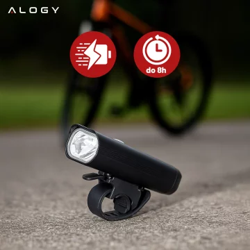 Světlo na kolo Přední LED světlo na kolo Osvětlení na kolo Vodotěsné IPX5 Alogy P12 Bike Light Black