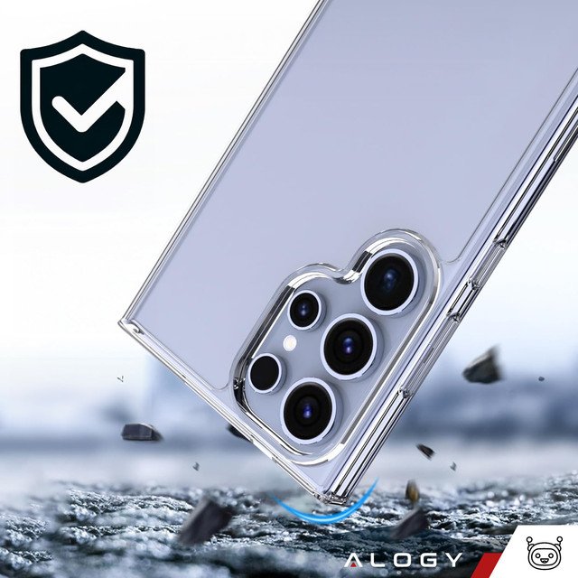 Case for Samsung Galaxy S24 Ultra Back Cover Hybrid Clear Case Alogy Transparent Glass