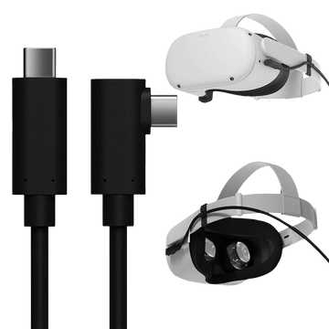 Kabel für VR-Brille Alogy USB Type-C 5m Kabel für Oculus Link Quest 1 2 Schwarz
