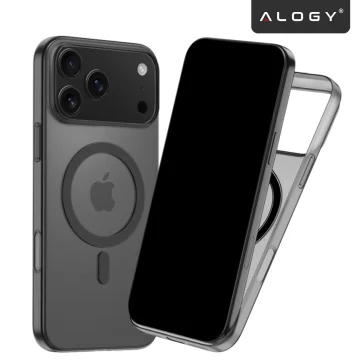 Pouzdro pro Apple iPhone 16 Pro Max Alogy MagSafe Hybrid Matte Case Matte Cover with Lens Protection Black