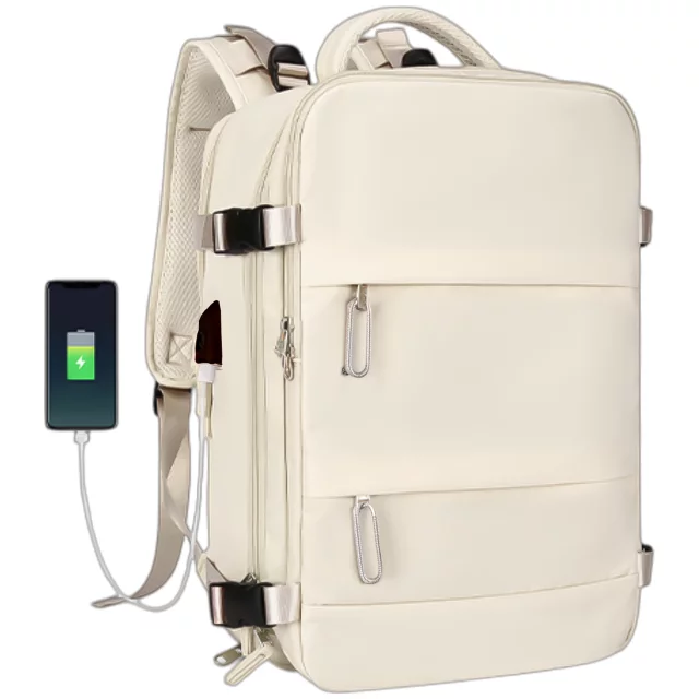 Batoh taška na notebook 15,6 palcový pánský dámský velký kufr do letadla USB unisex 42x30x10cm Alogy voděodolný černý