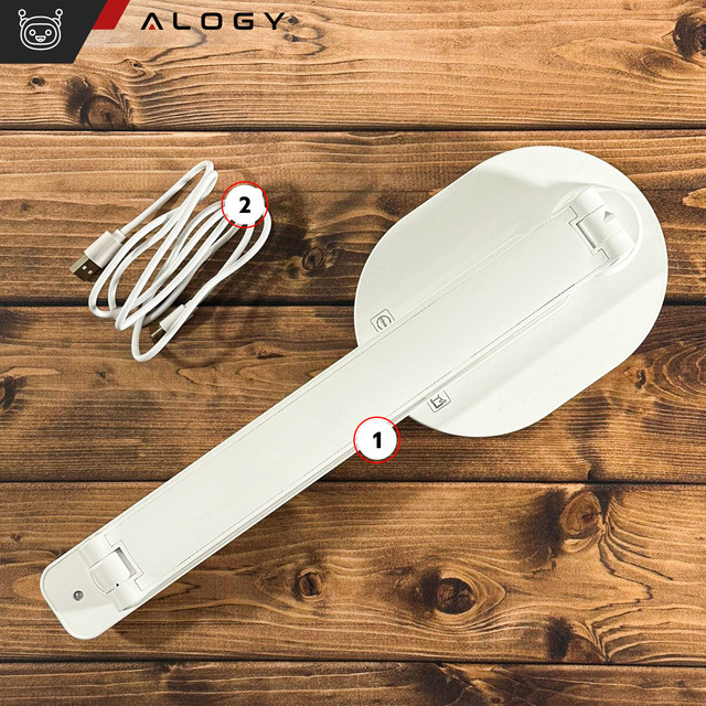 LED stolní noční lampa s QI 15W USB indukční nabíječkou pro čtecí stůl Časový spínač Alogy Desk White