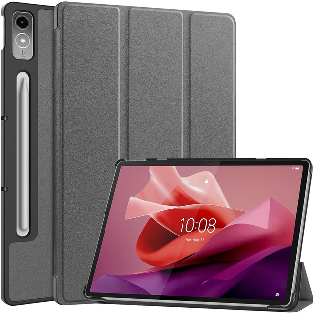 Ochranné pouzdro pro tablet Lenovo Tab P12 12.7 TB-370, pouzdro Alogy Book Cover, šedé