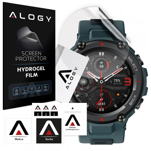 Alogy Hydrogel Protective Film for Smartwatch for Xiaomi Amazfit T-rex Pro