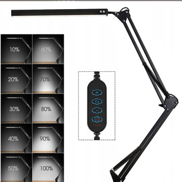 Alogy LED desk lamp Dreslarska USB with an adjustable long arm for the desk top Black