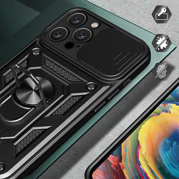 Alogy Camshield Stand Ring Case with Camera Cover for Apple iPhone 14 Pro Max