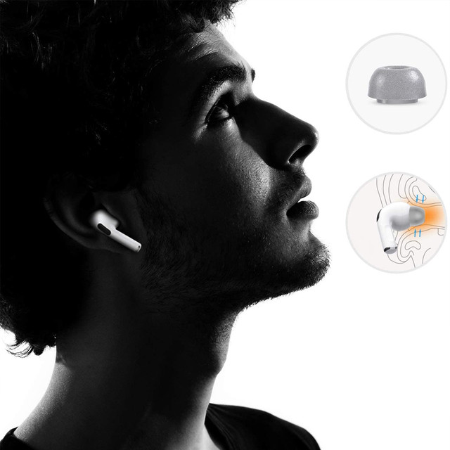 6x Alogy SML paměťové silikonové kryty pro Apple AirPods Pro šedé