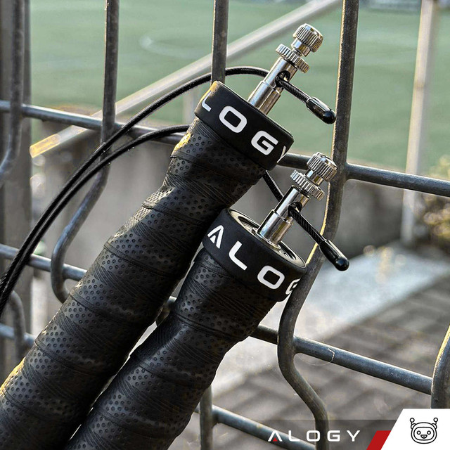 Adjustable boxing rope Crossfit Fitness Alogy Sport with replaceable links 300cm bearings comfortable Black