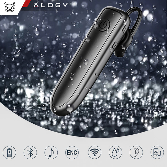 Wireless Bluetooth 5.1 Headset for Cars Alogy Black