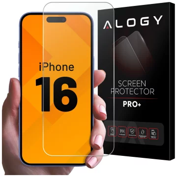 Tempered glass for Apple iPhone 16 screen protector 9H Alogy Heavy Pro ™️