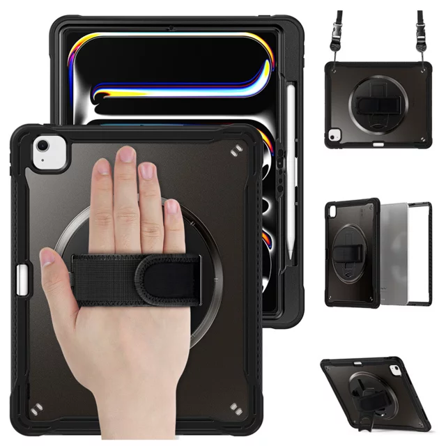 360 Armored Case with Pencil Holder for Apple iPad Air 11" (2024,2025) / Air 10.9" (2020,2022) / Pro 11 (2018) Alogy Pirate 360 ​​Case Tablet Case Black