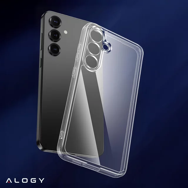 Transparente Schutzhülle für Samsung Galaxy S25 Plus, erhöhte Kanten, perfekte Passform, PC TPU, Alogy HybridShield™ Hülle