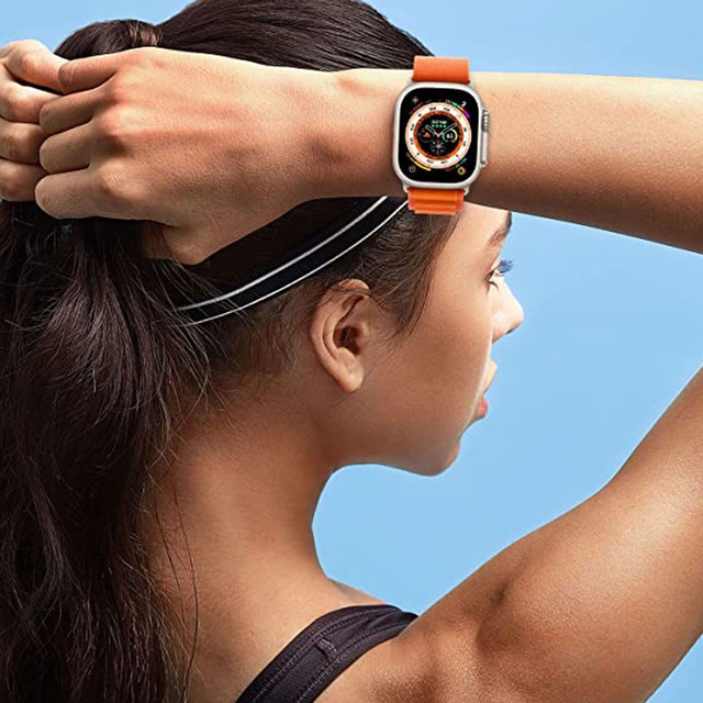 Sportovní řemínek Alogy pro Apple Watch 4/5/6/7/8/SE/Ultra (42/44/45/49 mm) oranžový