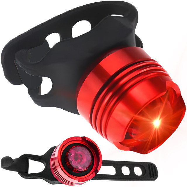 Bicycle rear light for the rear of the bike LED lighting rear light red aluminum waterproof IPX4 50lm Alogy