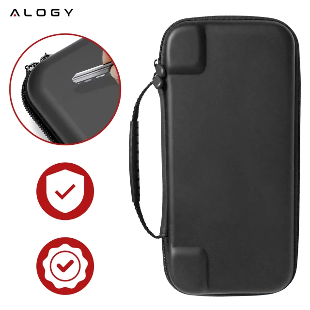 Pokrowiec Etui do Nintendo Switch 2 2025 Torba Ochronna Twarda EVA, Wodoodporna, Lekka, z Uchwytami i przegrodami akcesoria Alogy HardFoamBag™ – Czarna