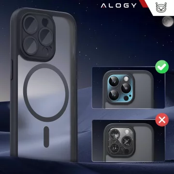Pouzdro pro Apple iPhone 14 Pro Alogy MagSafe Hybrid Matte Case Matný kryt s ochranou objektivu černé sklo