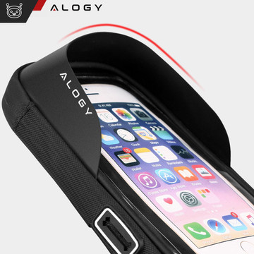 Case Bicycle Bag Phone Pouch 6.4 inch Handlebar Holder Bicycle 0.5L Black Tools Multitool Keys 16in1 Alogy