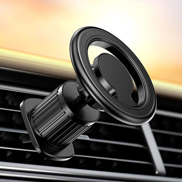 Alogy magnetic car holder for MagSafe for iPhone 14 13 12 grille black