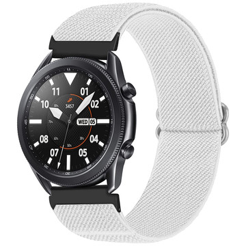 Elastický řemínek Univerzální Nylon Alogy Nylon Smartwatch pásek 20 mm bílý