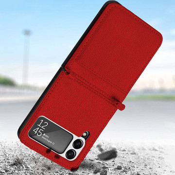 Alogy Leather Flip Wallet Case for Samsung Galaxy Z Flip 3 5G Red
