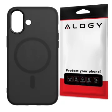 Case for Apple iPhone 16 Pro Max Alogy MagSafe Hybrid Matte Case with Lens Protection Black