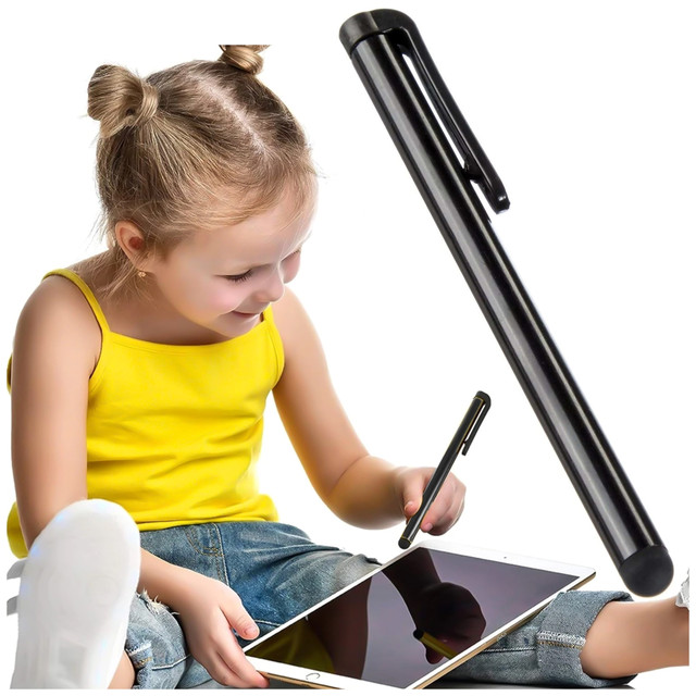 Kapacitní kovový dotykový stylus pro obrazovky telefonů a tabletů Alogy Stylus Pen Universal Black