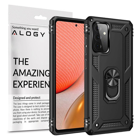 Alogy Stand Armor Ring case for Samsung Galaxy A72 Black