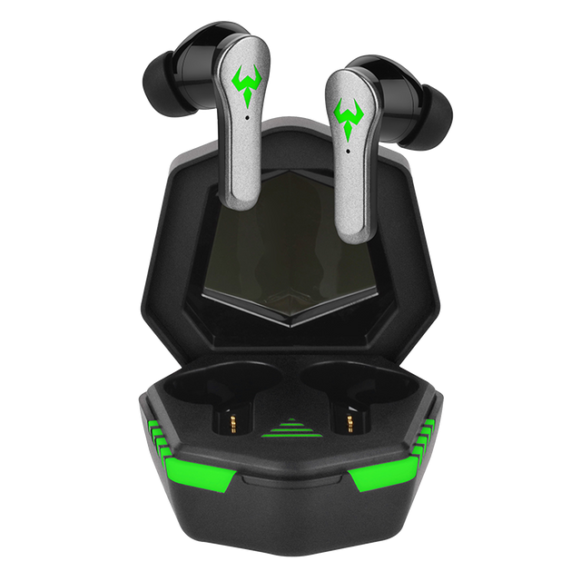 Słuchawki bezprzewodowe Bluetooth 5.2 Alogy TWS 9D EarPhones z stacja dokująca z mikrofon PowerBank dla graczy Czarne