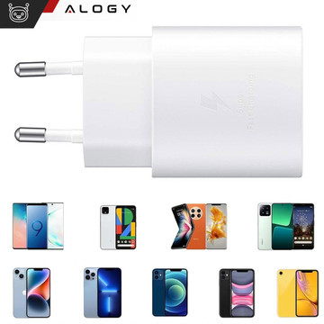 USB-C Type-C PD Premium Fast Wall Charger 45W 3A Type-C Cable 1M Alogy White