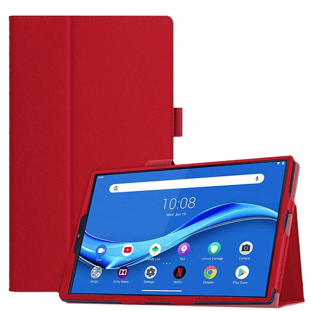 Etui Ständerabdeckung Alogie für Lenovo M10 Gen.2 TB-X306 Czerwone