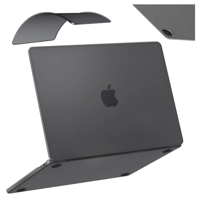 Etui do Apple Macbook Air 13.6 - M2/M3/M4 2022/2023/2024/2025 Alogy AirGuard™ Elastyczna obudowa Matowy Czarny