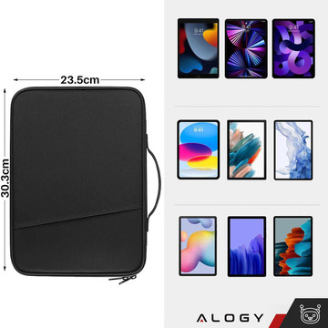 Bag Etui krycí pouzdro na tablet 11 palců na tablety univerzální pouzdro Alogy Slide Black