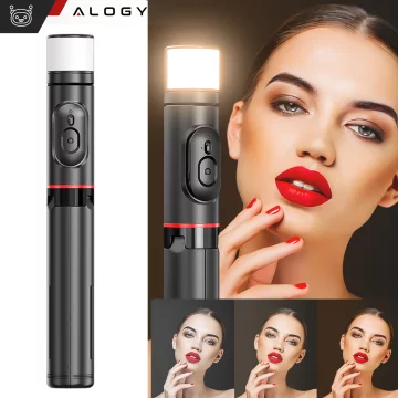 Selfie stick Bluetooth Alogy Tripod Phone Holder Photo with Remote Control 75.8cm Black
