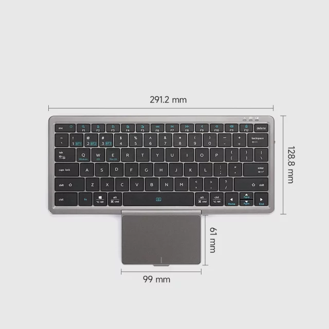 Bezprzewodowa klawiatura Bluetooth Dux Ducis OK Series z touchpadem – czarna