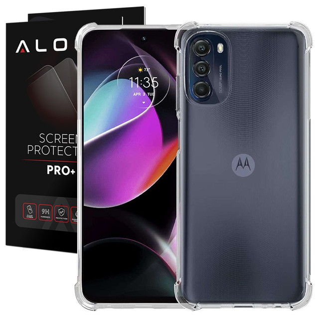 ShockProof Alogy Armor Case for Motorola Moto G 5G 2022 Clear Glass