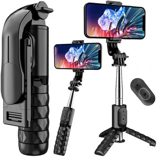 Selfie stick tripod Bluetooth Alogy Tripod phone holder Black