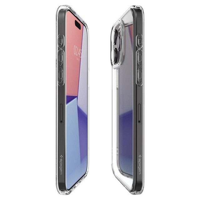 Hülle für iPhone 15 Pro Max Spigen Ultra Hybrid Case, Rückseite, kristallklares Glas