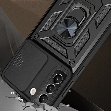 Alogy Camshield Stand Ring Camera Case for Samsung Galaxy S22 Plus black