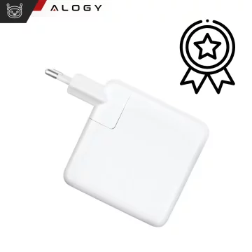 Ładowarka Zasilacz do Apple MacBook Alogy Universal Charger Kabel 2m USB-C do USB-C Szybkie ładowanie PowerDelivery PD 87W Biały
