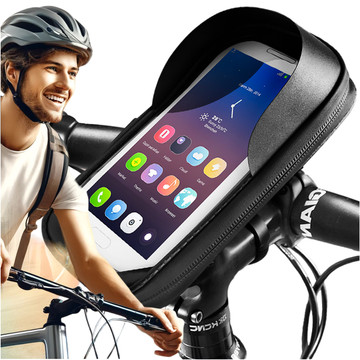 Case Bag Vodotěsná taška na kolo na kolo pro telefon 6,4 palcový držák na řídítka 0,5 l Alogy Black
